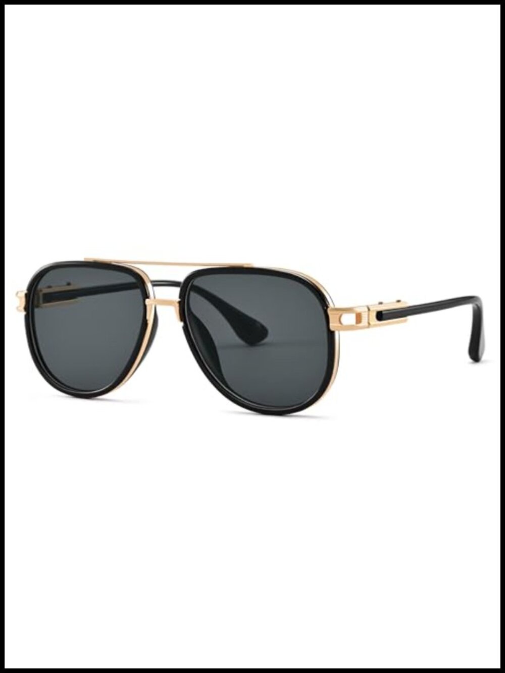 Oversized Aviator Sunglasses Metal Frame Gradient Lenses UV400
